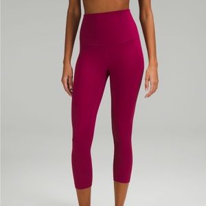 Lululemon Align Super High Rise Crop 21 inch Pomegranate